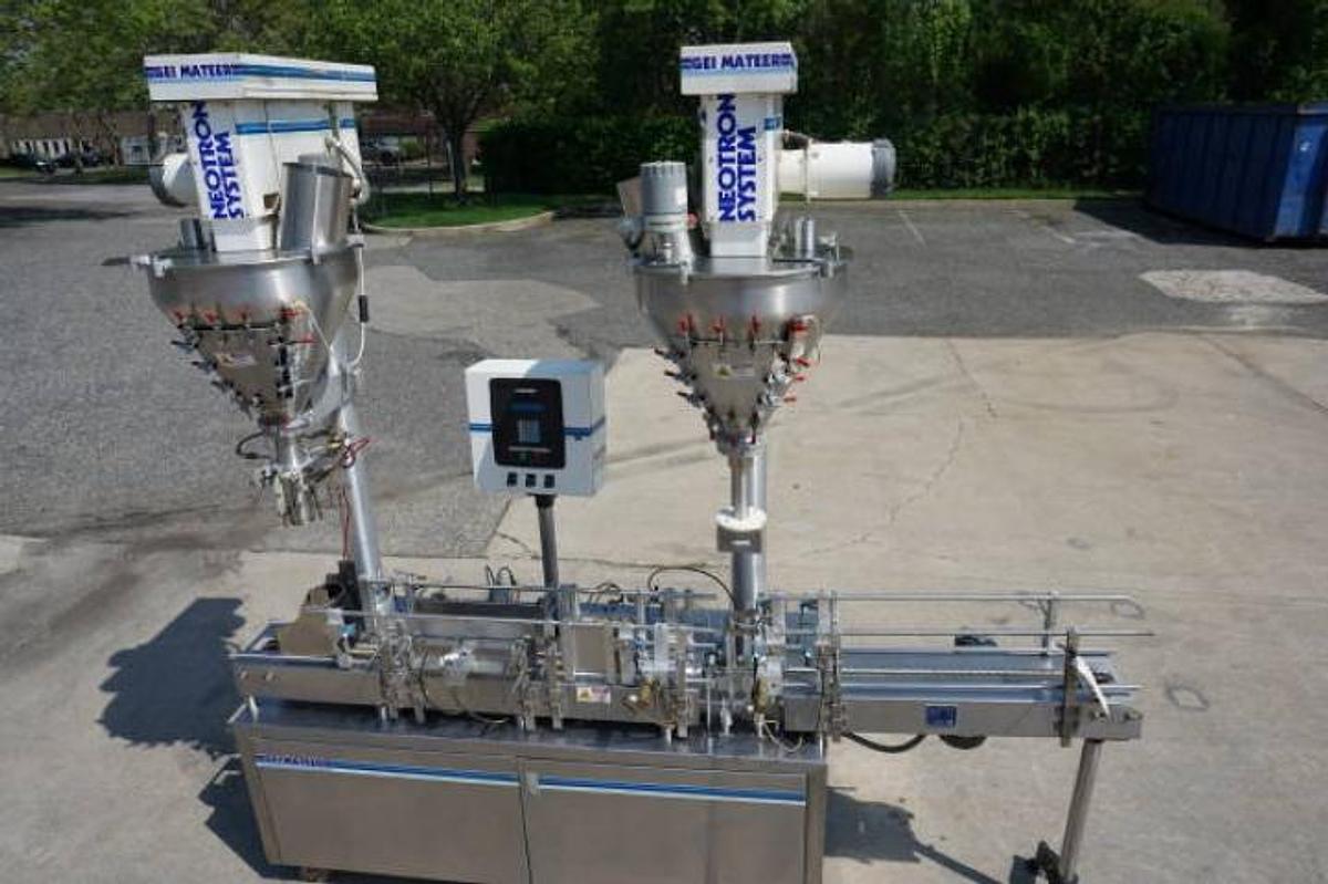 Used GEI/Mateer Neotron 4230 Dual Auger High Speed Powder Filler