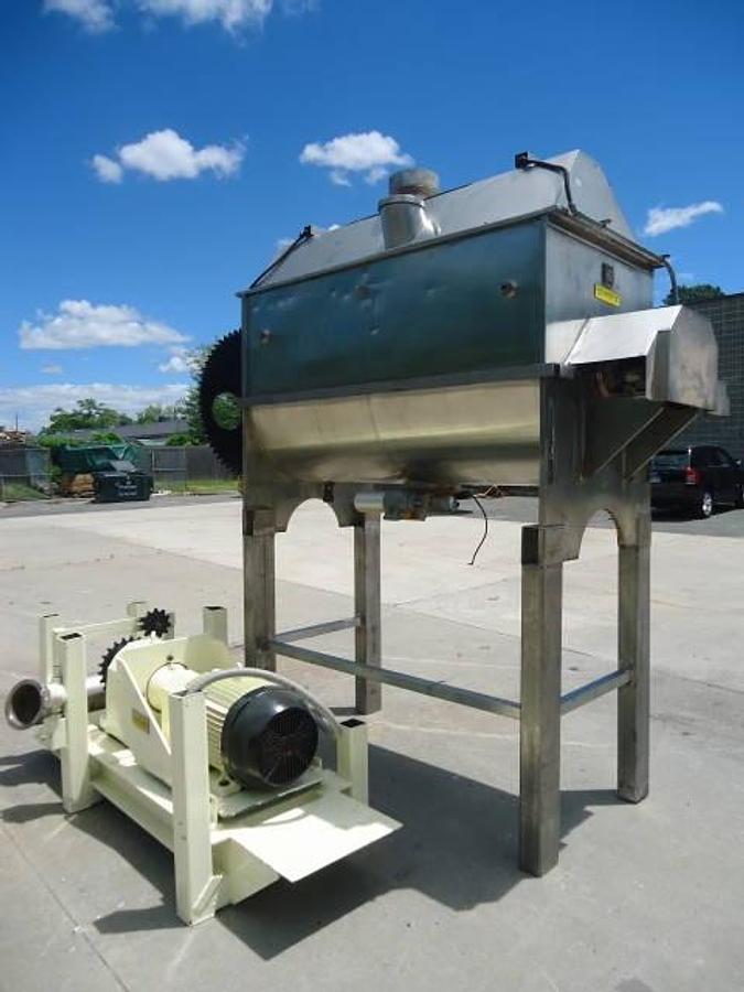 Used 40 Cu.ft. Toronto Coppersmithing Stainless Steel Double Ribbon Blender, 80 Psi Jacket