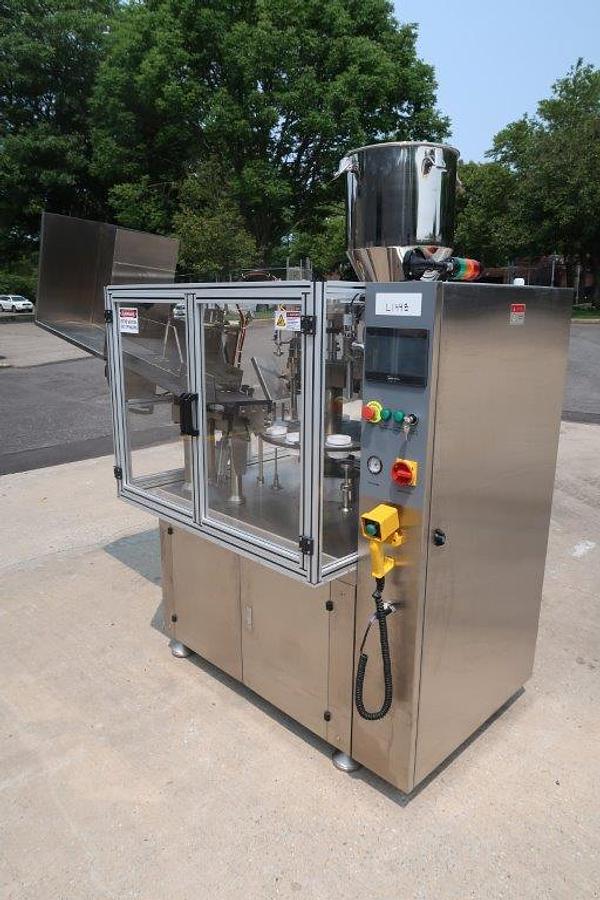 Used Total Packs GMP Metal Tube Filling and Sealing Machine, 50/Minute