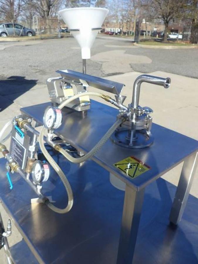 Used Jet Pulverizer “Micron-Master”” 2-inch Dia. Lab Pharmaceutical Jet Mill/Pulverizer, Stainless