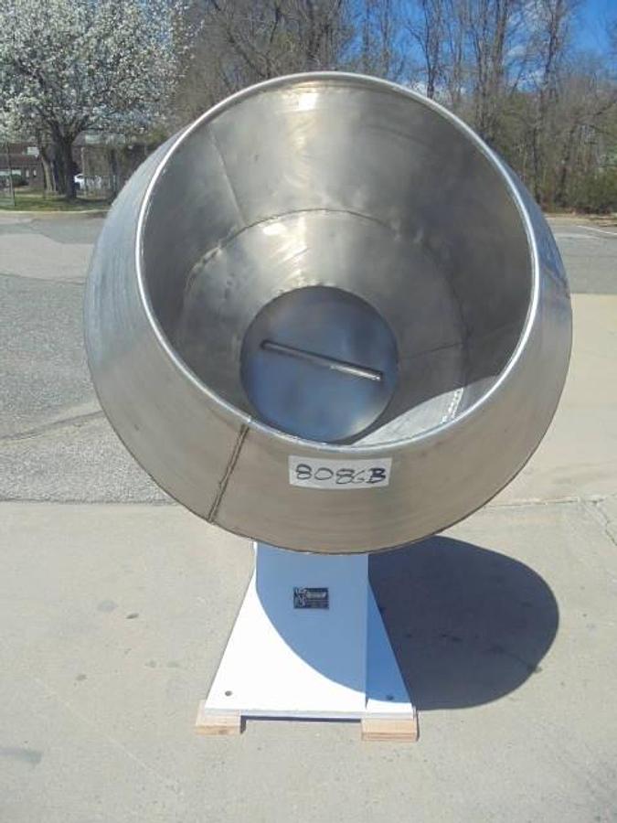 Used 36 Inch Diameter Stainless Steel Coating Pan, 1 HP Motor