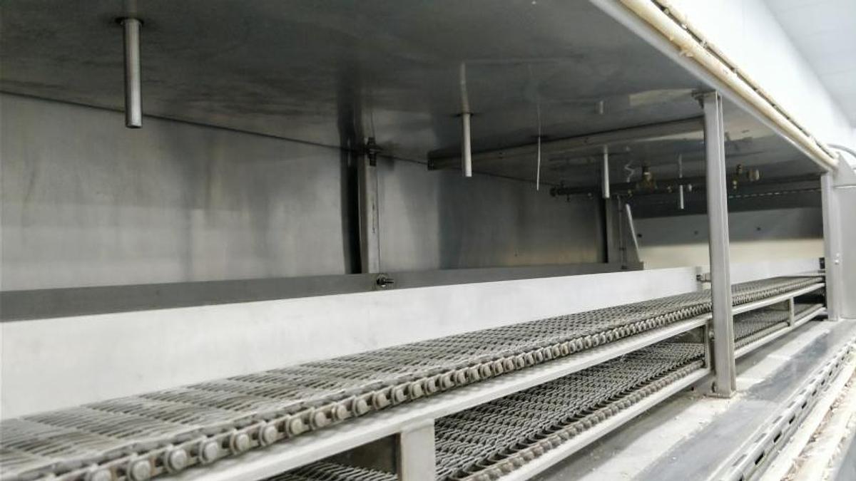 Used Kryospray Model 2150 Freeze Tunnel, 13 Ft. Long