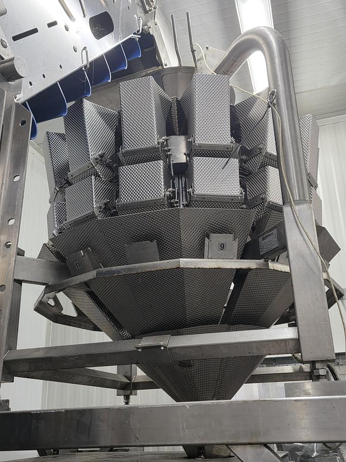 Used WeighPack Systems “Primo Combi” Volumetric 14 Bucket Multi-Head Scale, Filler/Bagger