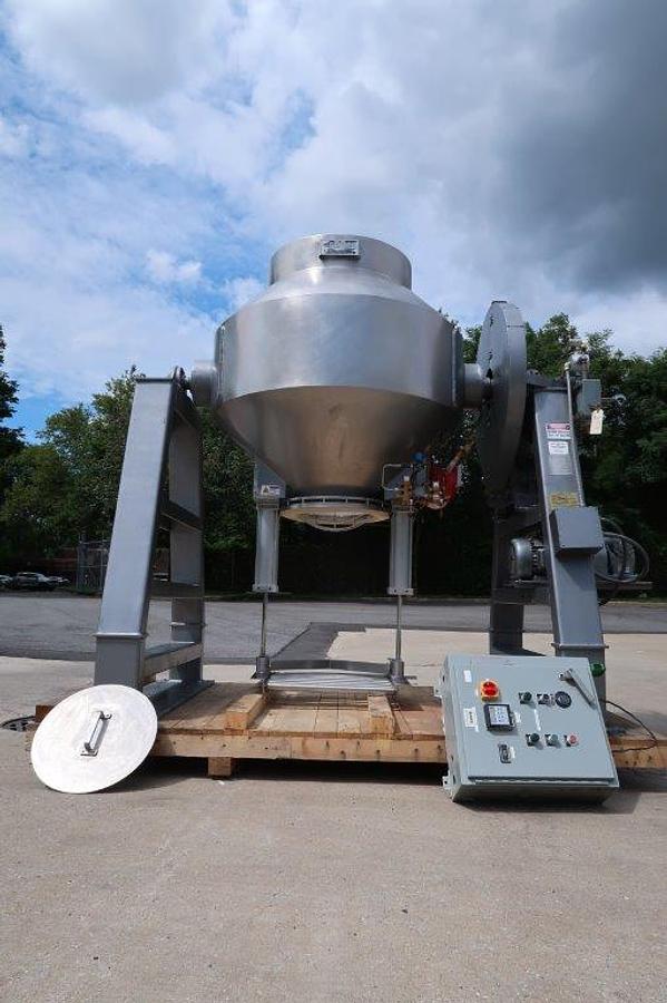 Used Gemco 30 Cu. Ft. Stainless Steel Double Cone Mixer, “Gemco-Matic”
