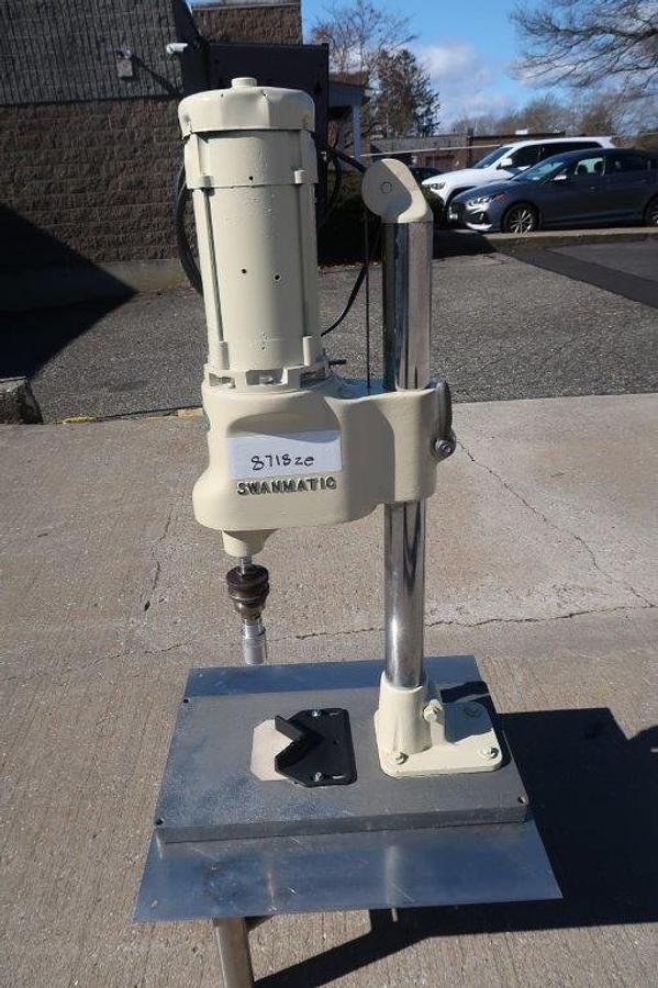 Used Swanmatic 49-PC Tabletop Capper, Single Phase Electrics