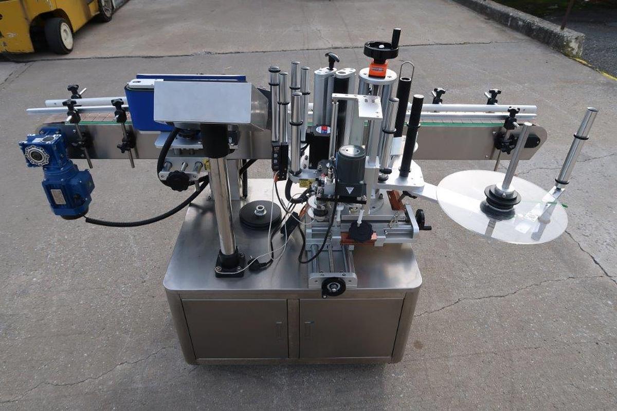 Used Sammi Pack Automatic Spot/Wraparound Pressure Sensitive Labeling Machine, with Coder