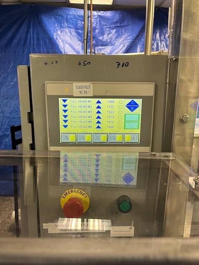 Used Apacks Inline Positive Displacement Filler, 12 Pump