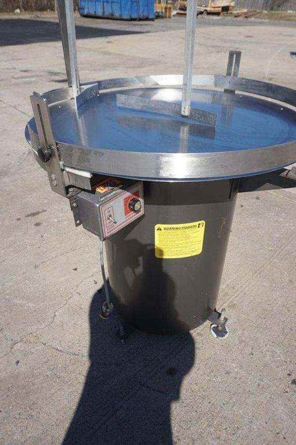 Used 36 In. Diameter Kaps All Rotary Unscrambling/Accumulating Table, Variable Speed