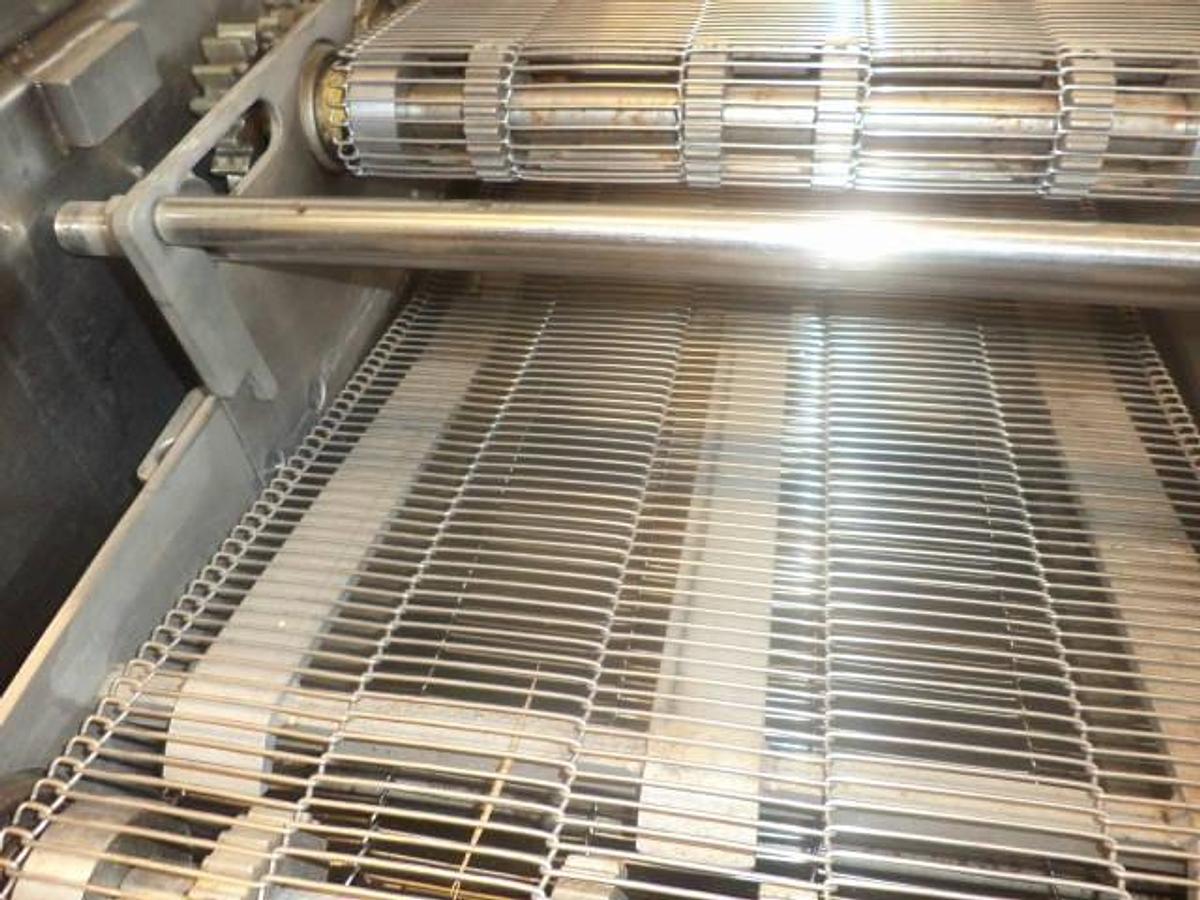 Used Stein Series II Stainless Continuous Gas Fired Fryer, 20 inch wide belt
