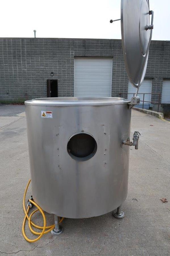 Used 80 Gallon Market Forge Stainless Self-Contained Jacketed Gas Fired Kettle