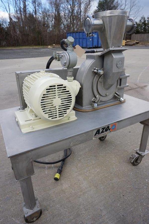 Used AZO Bauermeister UT-02 Stainless Universal Turbo Grinding Mill, 10 HP, XP