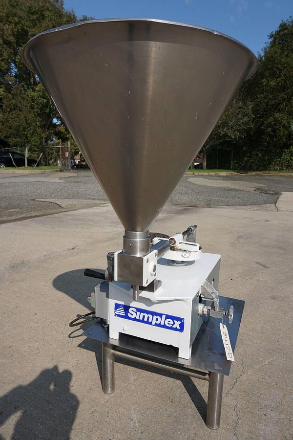 Used Simplex Single Piston Tabletop Filler, Single Phase Electrics