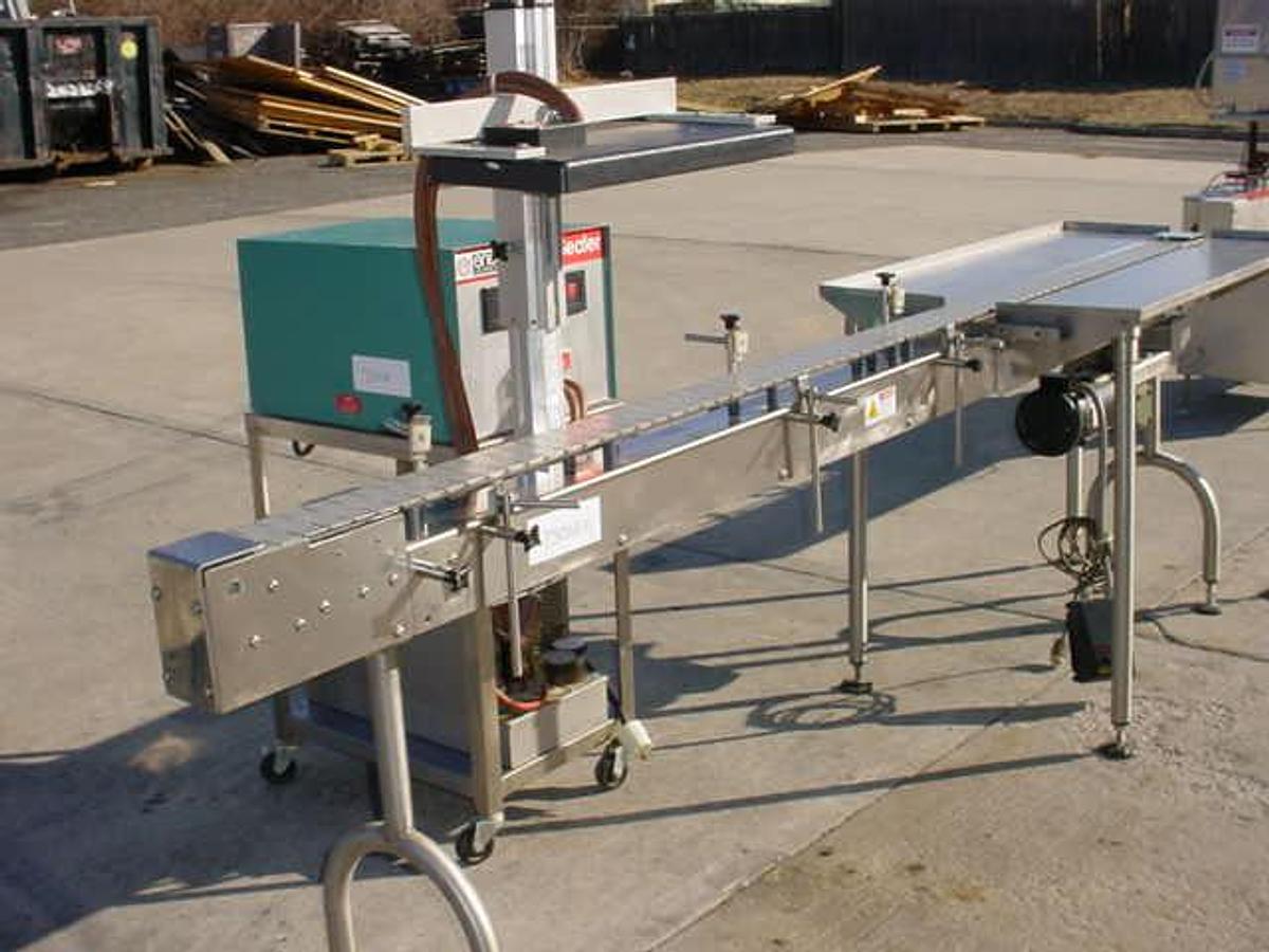 Used Enercon Cap Induction Sealer With 10′ Long Conveyor