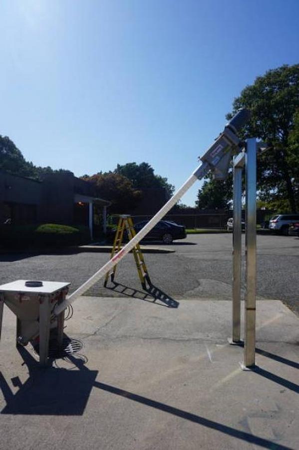 Used Flexicon 2-1/2 In. Diameter Flexible Screw Conveyor With Vibrator