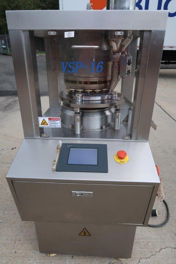 Used Vanguard 16 Station Pre-Compression  Rotary Tablet Press, GMP