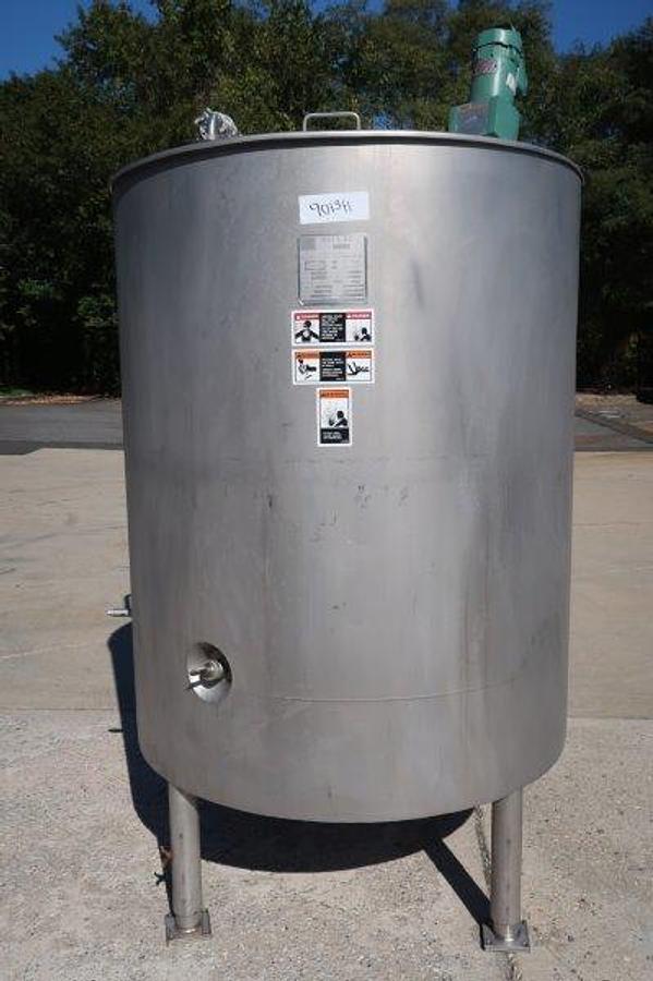 Used 300 Gallon Walker SS Mixing Tank, 75 PSI Jacket