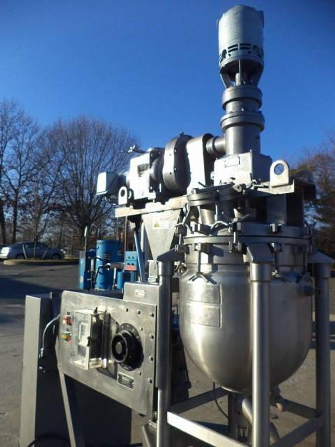 Used 10 Gallon Greerco “Agi-Mixer” Triple Motion Kettle with Homogenizing, 316 Stainless Steel