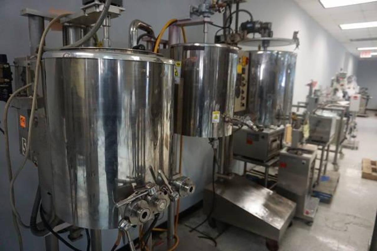 Used 65 Liter Tecnicoll Stainless Steel Electric Mix Kettles/Tanks (3)