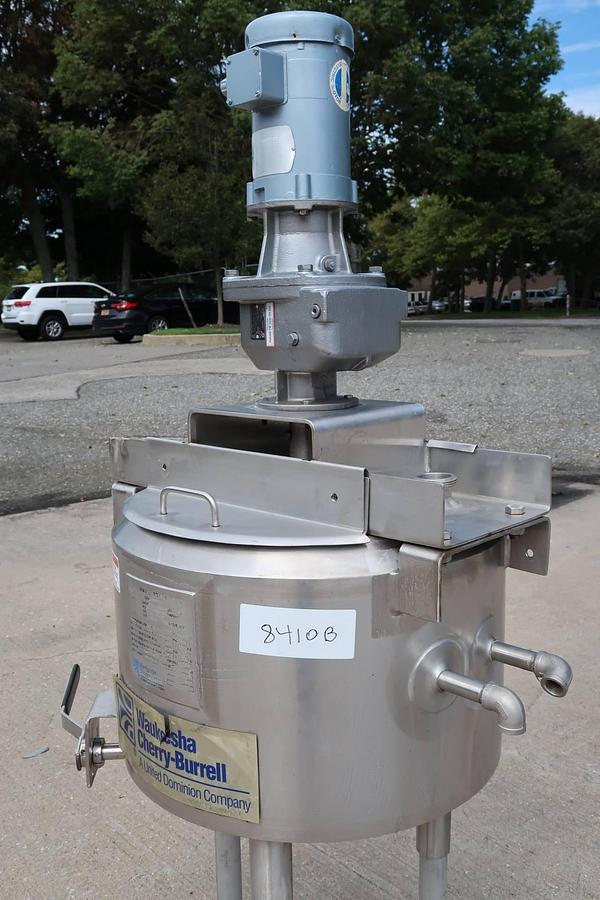 Used 10 Gallon Waukesha Cherry Burrell 316L Stainless Scraper Kettle, 150 PSIG Jacket