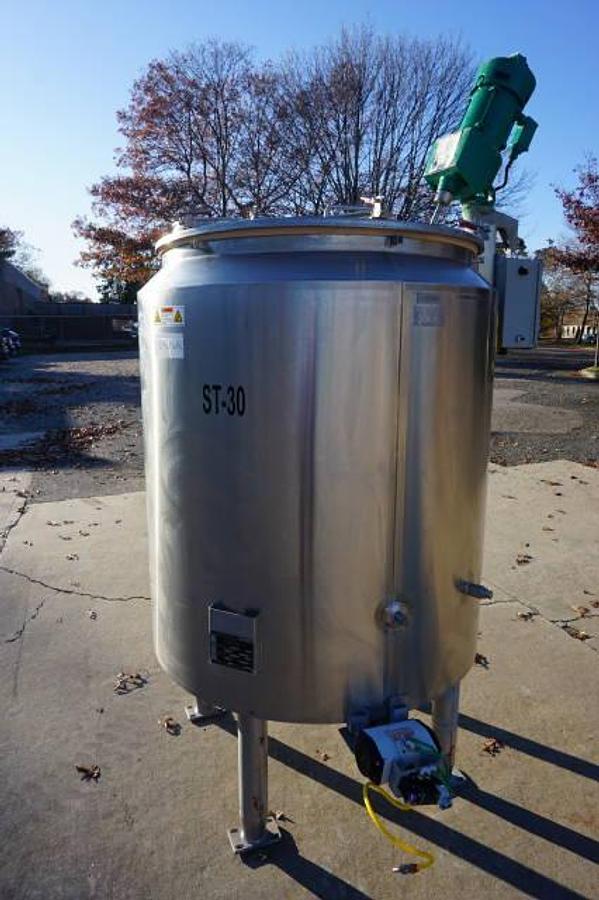 Used 200 Gallon Feldmeier 316 Stainless Mix Tank, 85 PSI Jacket
