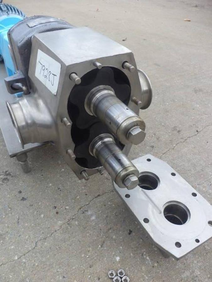 Used APV 4 In. X 4 In. Stainless Steel Positive Displacement Pump, 7.5 HP