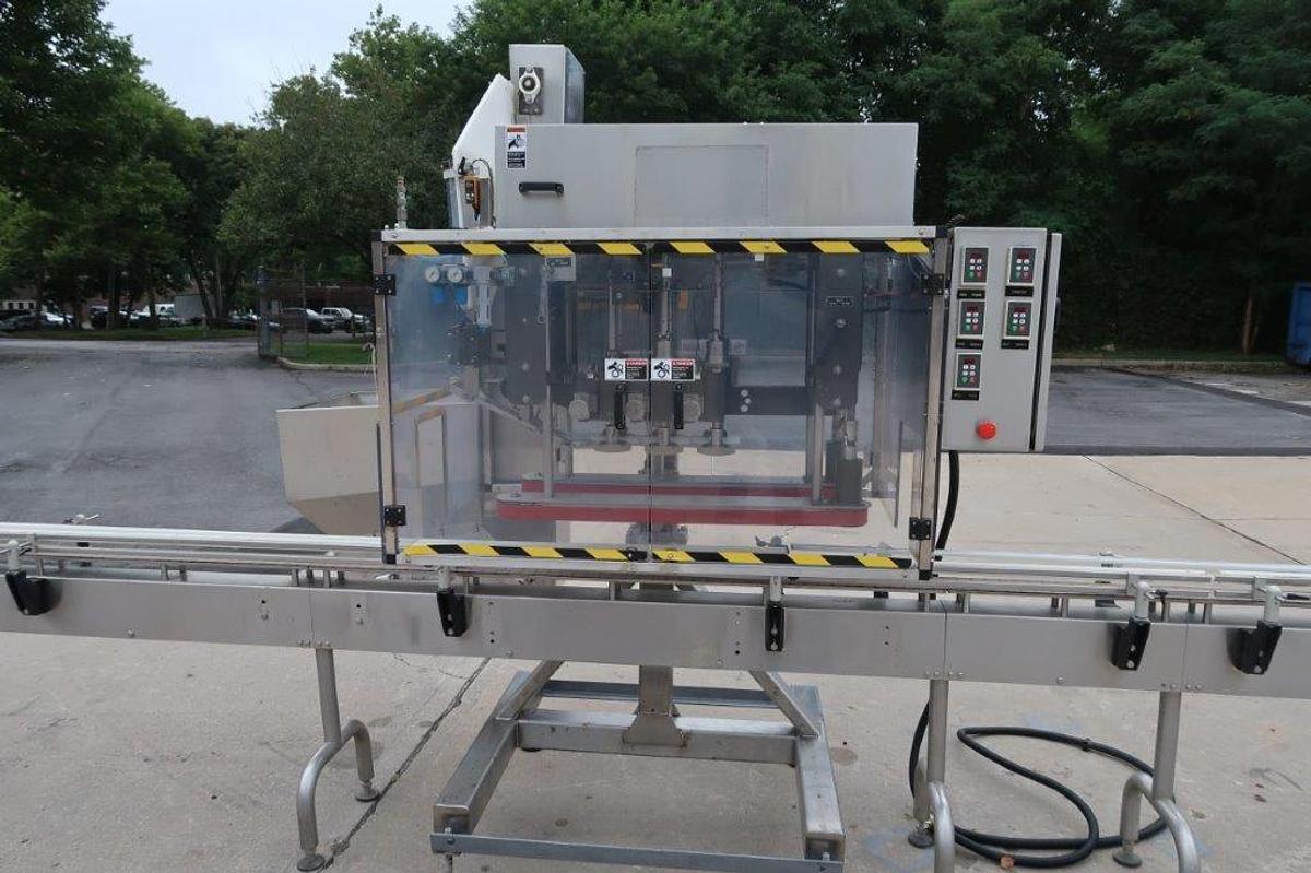 Used Filling Equipment Co. Six (6) Spindle Inline Automatic Screw Capping Machine, 120 PM