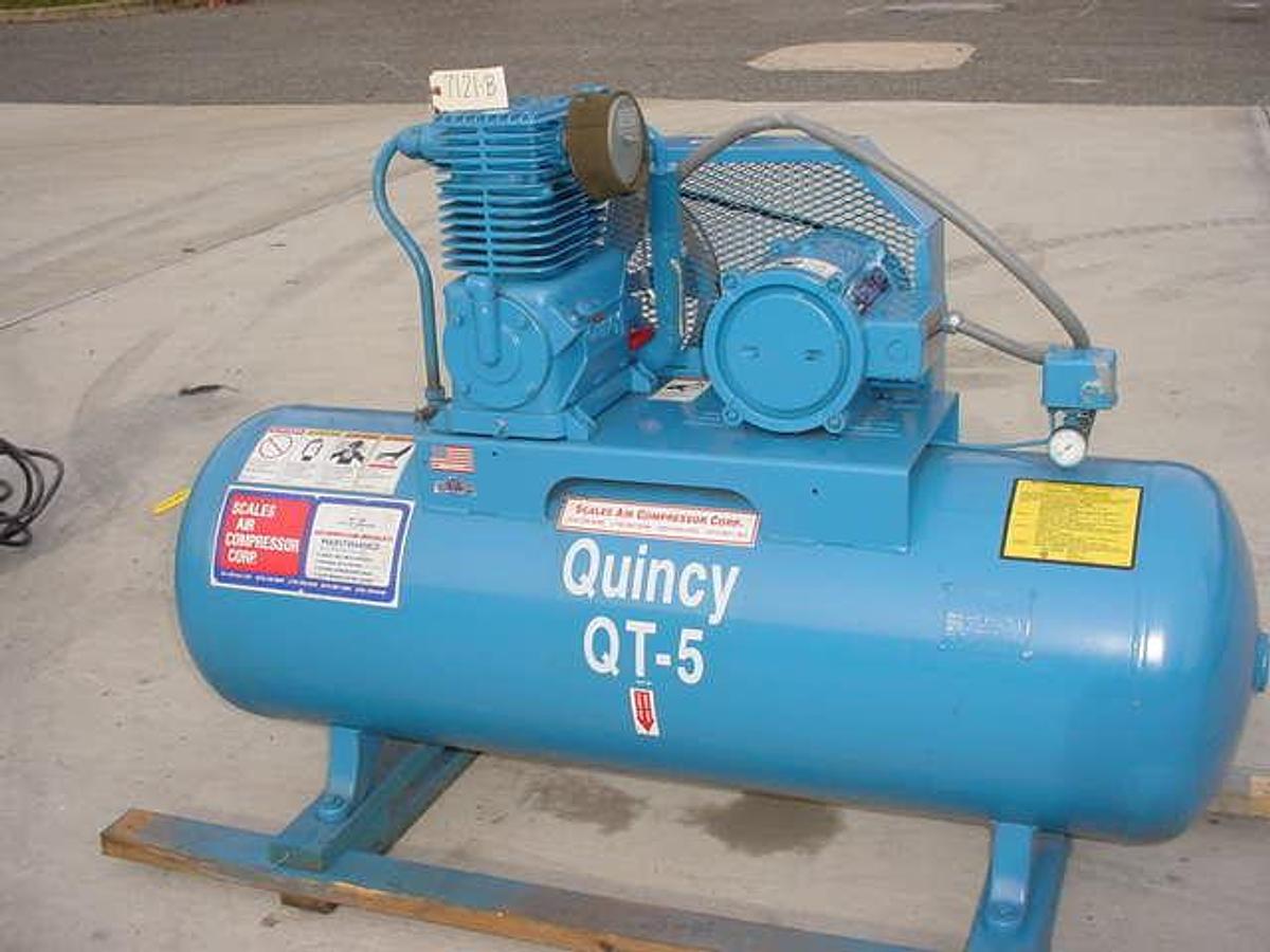 Used Quincy 5 Hp Tank Mounted Air Compressor
