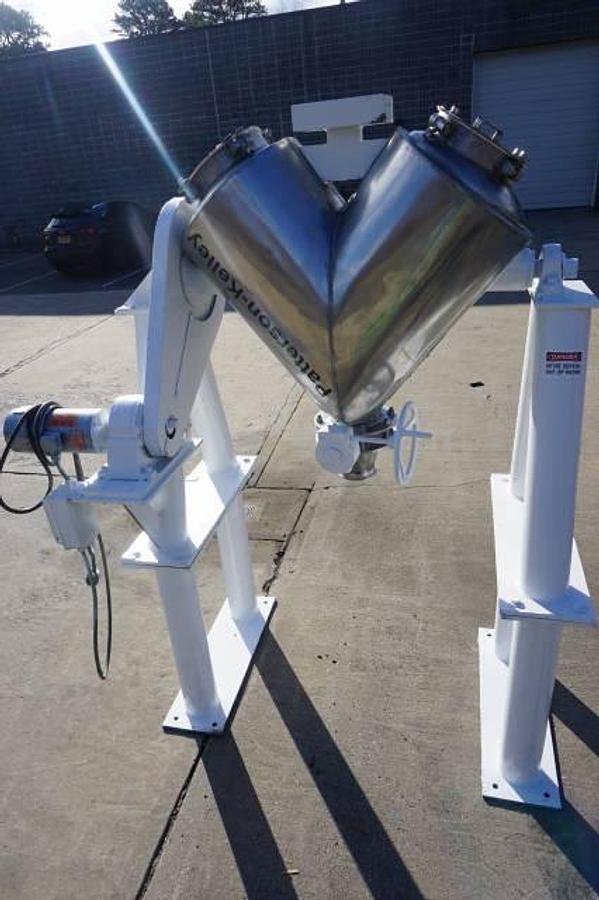 Used 5 CU.FT. Patterson Kelley Stainless Steel Twin Shell “V” Blender, Insulated