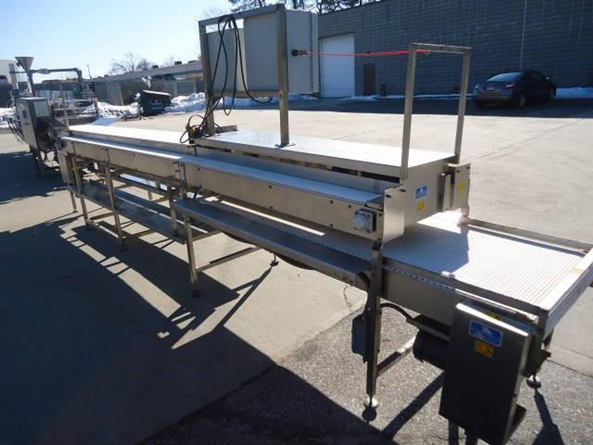 Used American Conveyor Corporation Multi-Section Conveyor, Stainless Steel