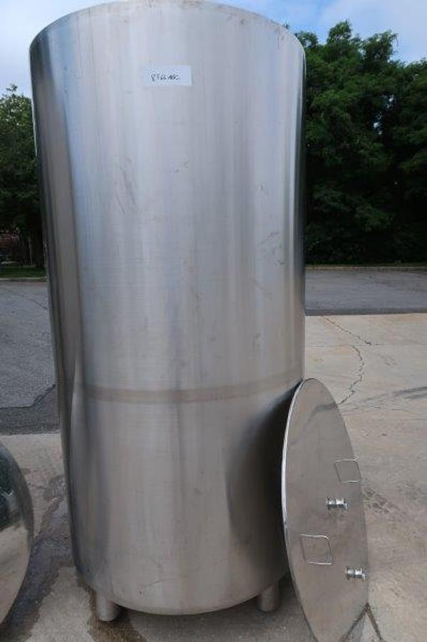 Used 400 Gallon Stainless Sanitary Vertical Jacketed Tanks, (3)