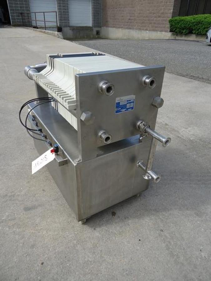 Used SeitzSchenk 12 In. X 12 In. Polypropylene Filter Press, Stainless Steel Frame