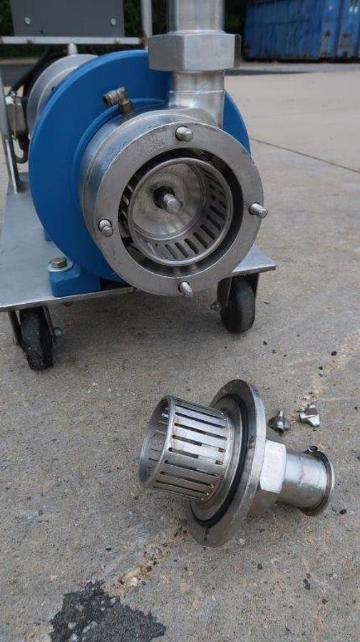 Used Waukesha SP4 Inline Shear Pump/Emulsifier 10HP Stainless Motor