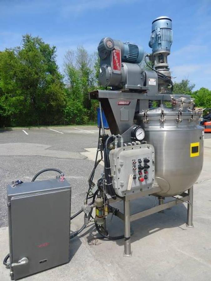 Used 150 Gallon Greerco Stainless Steel “Agi-Mixer” Vacuum Kettle, Explosion Proof
