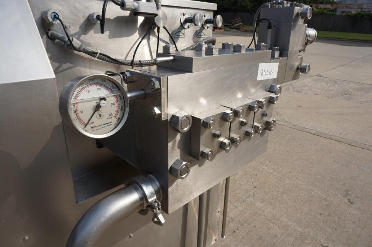 Used Waukesha/Cherry Burrell 2,400 GPH Homogenizer/Plunger Pump, 75 HP Motor
