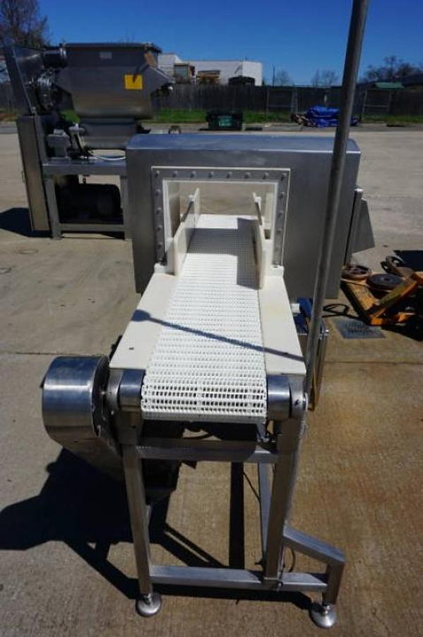 Used Safeline 13-1/2 In. Wide X 10-7/8 In. High Stainless Steel Conveyorized Metal Detector