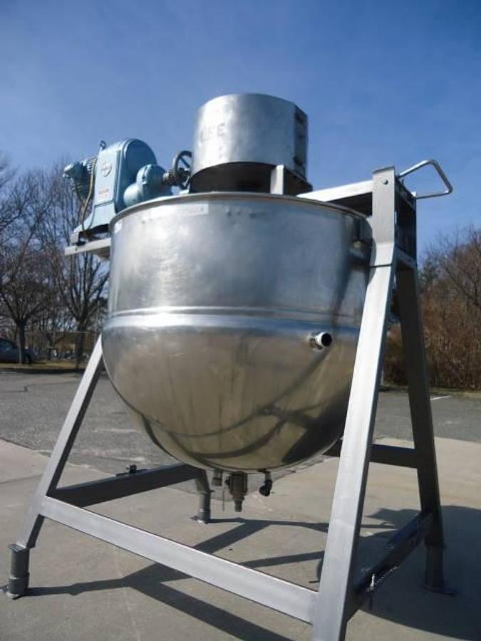 Used 500 Gallon Lee Stainless Steel Jacketed Double  Motion Kettle