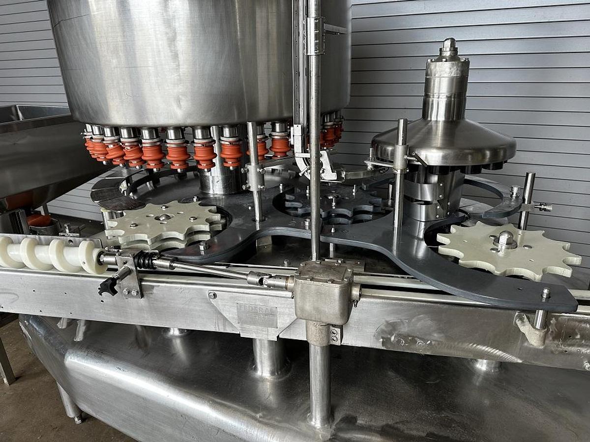 Used Federal 36 Valve Bottle Filler with 12 Head Capper