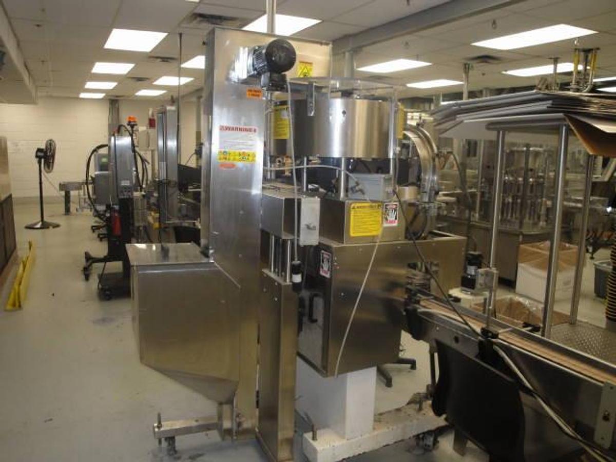 Used KAPS-ALL PISTON FILLING/CAPPING/LABELING LINE, 300CC