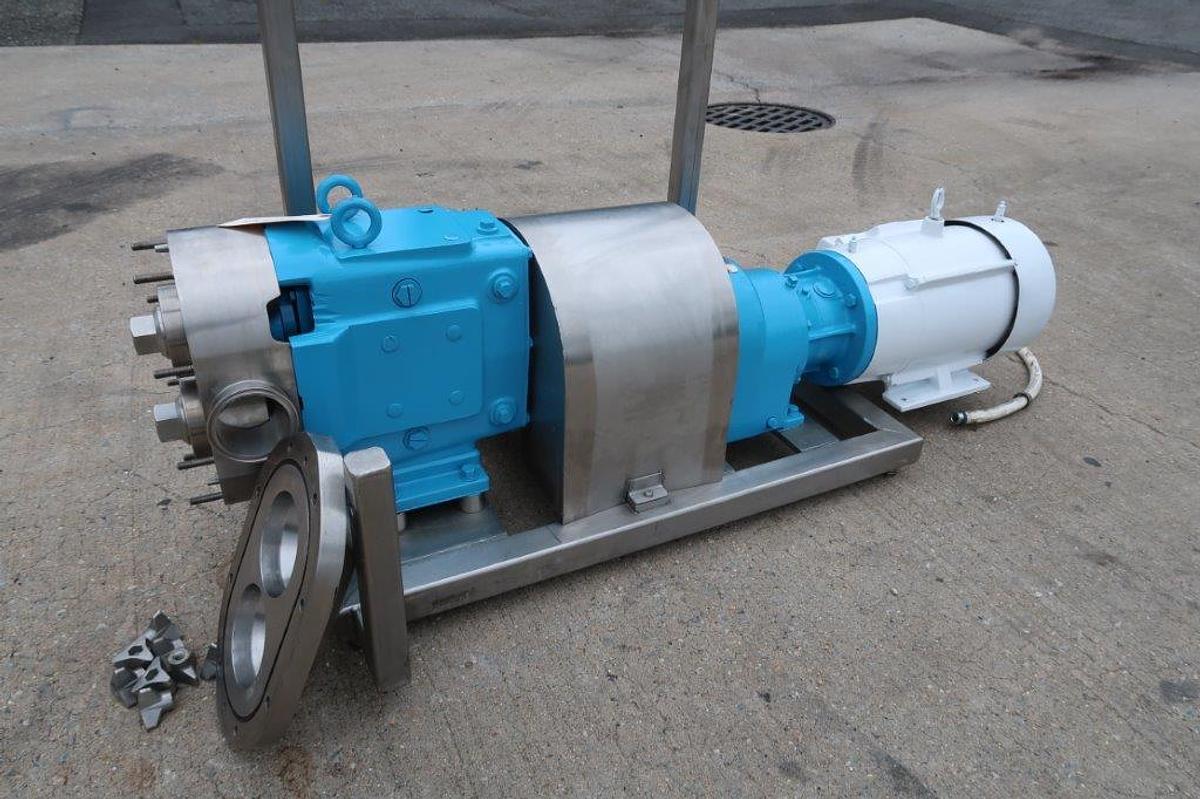 Used Waukesha 130-U2 SS Positive Displacement Pump, 10HP
