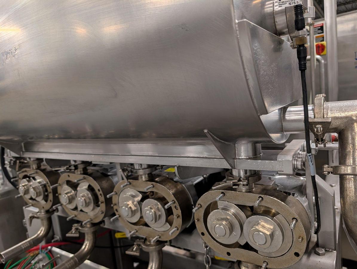Used Hinds Bock 4-Head Servo Automatic Pump Style Filler