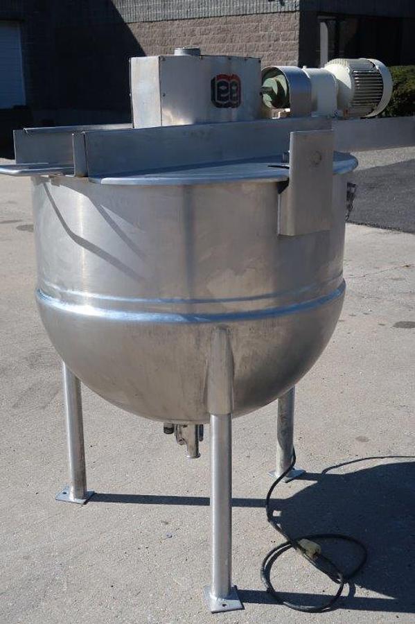Used 100 Gallon Lee 316 SS Double Motion Kettle, 90PSI Jacket
