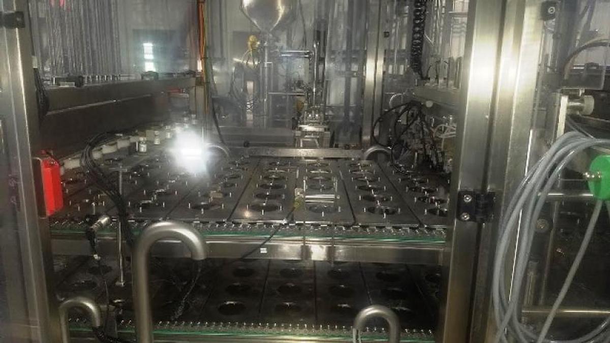 Used Pack Line 6-Lane Auto Cup Filling and Sealing Machine, up to 270 Per Minute