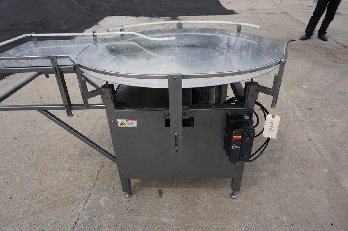 Used 48 In. Diameter Rotary Unscrambling/Accumulating Table