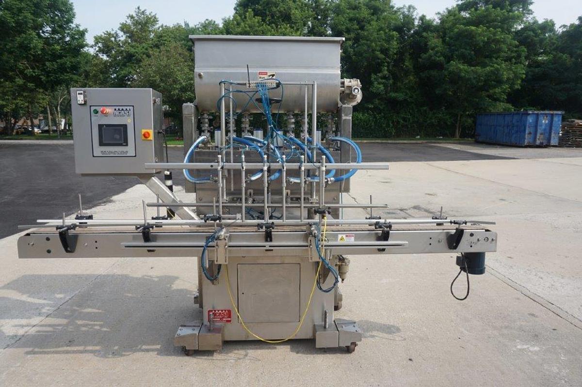 Used Acasi 6 Piston Fully Automatic Filling Machine, Suitable For Hot Filling