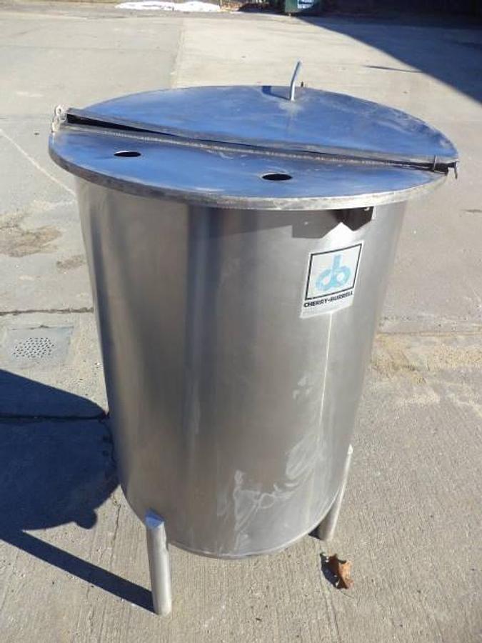Used 60 Gallon Cherry Burrell Stainless Steel Vertical Tank With Lid