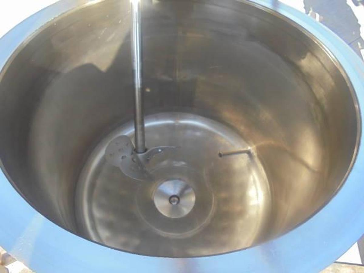 Used 50 Gallon Cherry Burrell 316SS Mix Kettle/Reactor, Tilt Out Agitation
