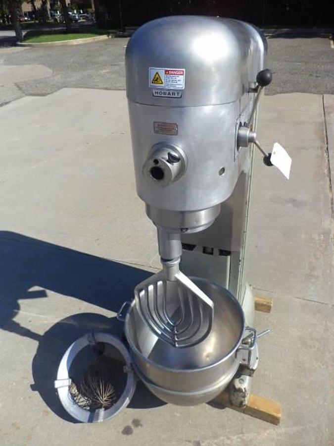 Used Hobart M-802-U 80 quart four speed bowl mixer, USDA