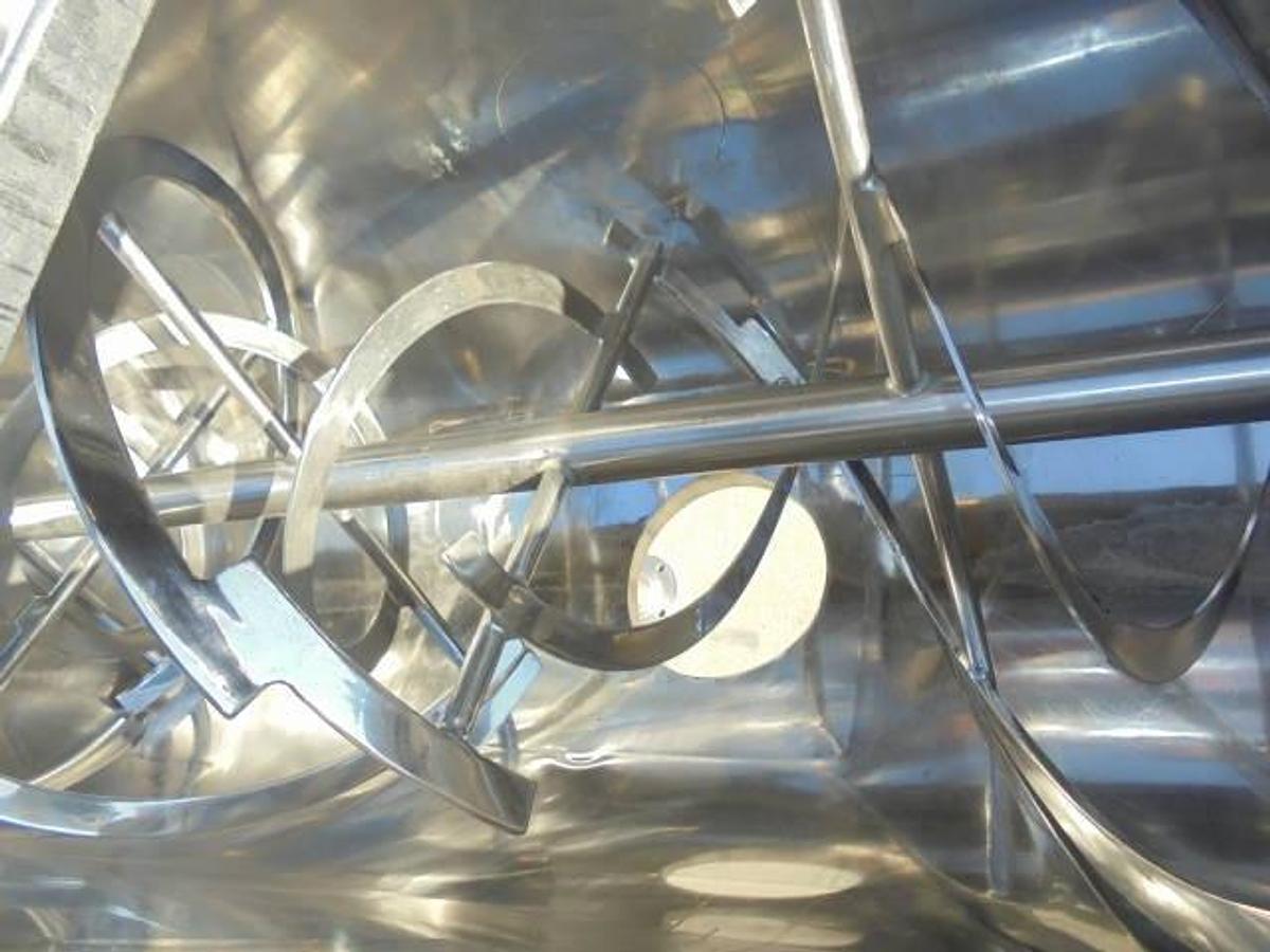 Used 17.5 Cu. Ft. Day Stainless Sanitary Double Ribbon Blender, 8 In. Center Bottom Discharge