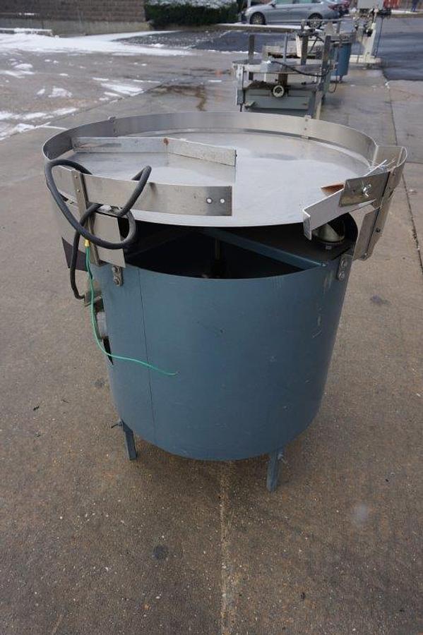 Used 32 In. Diameter Hallock Rotary Unscrambling/Accumulating Table, Variable Speed