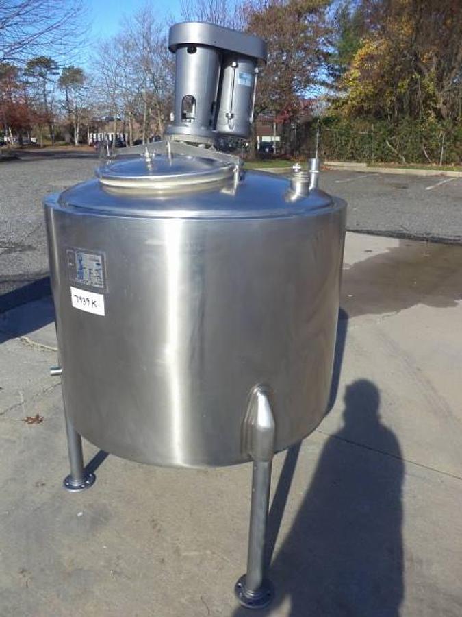 Used 125 Gallon Permasan Stainless Jacketed Mix Tank,   XP Agitator